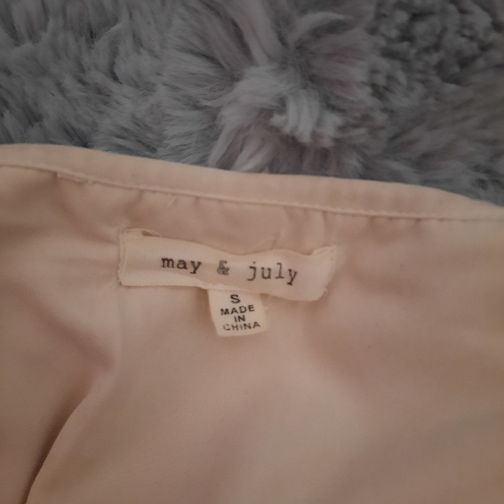 White Mid-length Spring Coat S - Picture 4 of 5